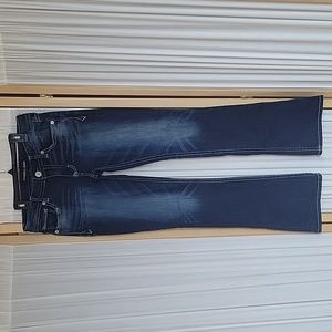 EUC Express Dark Wash Thick Stitch Stella Bootcut Jeans Size 6 6R